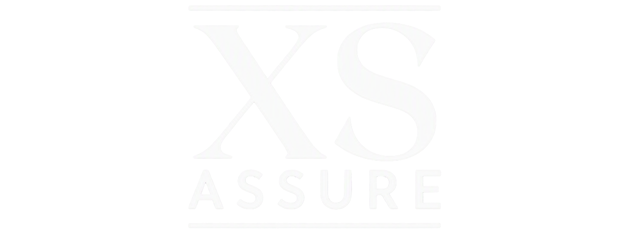 XS Assure company logo and image of Peter Glanfield